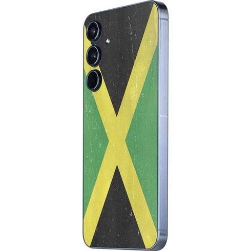 Jamaica Flag Distressed Galaxy A55 5G Skin